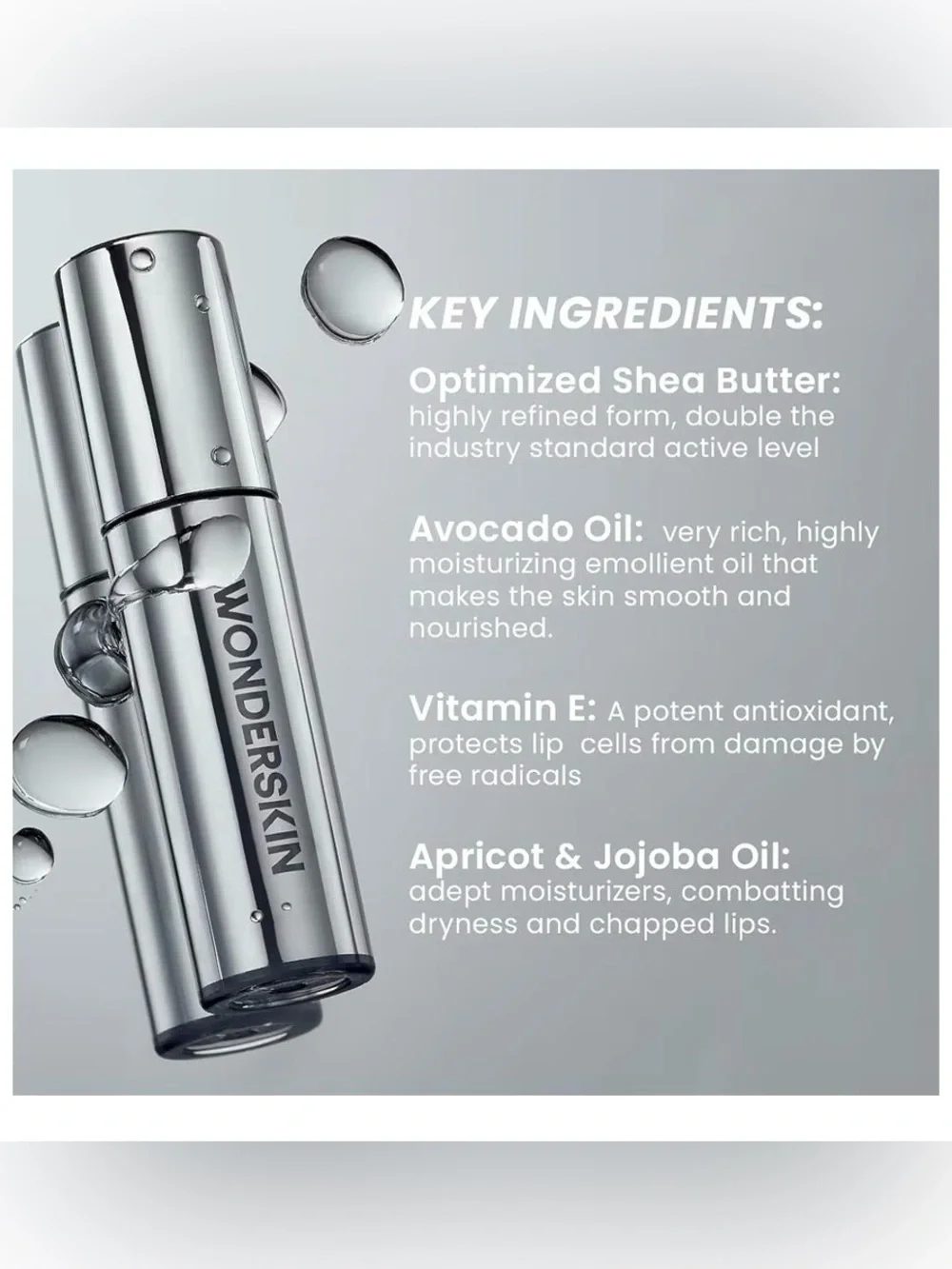 WONDERSKIN Lip Rehab Serum Oil in Clear. NIB 3.57 ml / 0.12 Oz